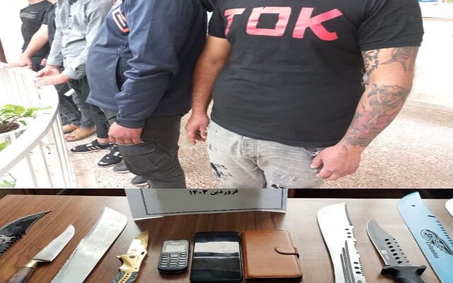 عکس تزئینی ست اراذلی که با شلیک پلیس زمین گیر شدند