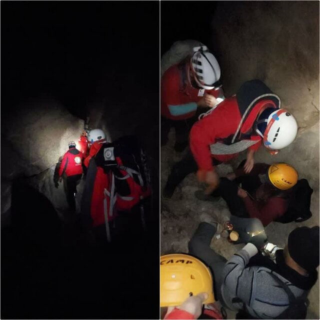 ۱۰ ساعت تلاش برای نجات طبیعت‌گردان گرفتار در ارتفاعات چشمه شارک