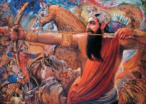 عکس تزئینی است رستم برترین آفریده حکیم فردوسی است