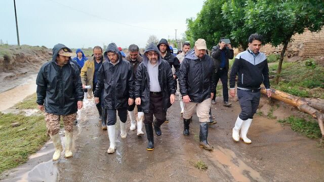 بازدید ۴ ساعته استاندار خراسان رضوی از روستاهای سیلزده فریمان