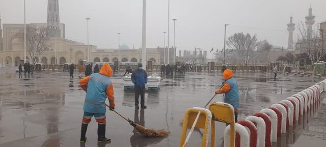 استقرار ۴۱۰ دستگاه ماشین‌آلات و  ۱۰۰۰ باکس شن و نمک در پی هشدار هواشناسی در مشهد