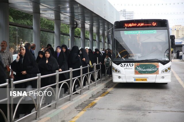 سرویس‌دهی شبانه روزی ناوگان اتوبوسرانی مشهد در روز میلاد امام رضا(ع)