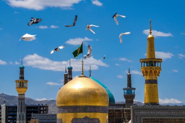 حرم رضوی در سوگ حضرت معصومه(س)