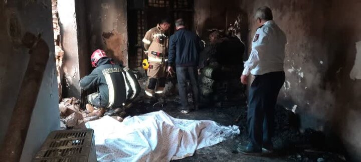 حریق مرگبار در روستای فرخد با یک کشته و یک مصدوم