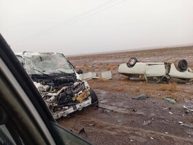 تصادف مرگبار در محور تربت‌جام  موسی‌آباد/ تمام سرنشین دو خودرو جان باختند
