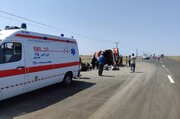 واژگونی اتوبوس در جاده سبزوار به نیشابور ۴۶ مصدوم برجای گذاشت
