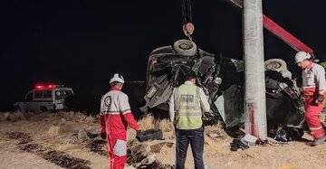 واژگونی پژو پارس با ۲ فوتی و ۲ مصدوم در قوچان