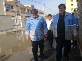 بازدید رئیس سازمان مدیریت بحران از آبگرفتگی اهواز و کوت‌عبدالله