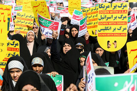 راهپیمایی مردم اهواز در حمایت از اقتدار کشور