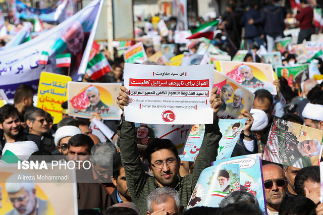 راهپیمایی ۲۲ بهمن در خوزستان برگزار شد