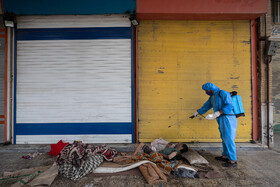 خدمات کرونایی بهزیستی در پاتوقهای معتادان - اهواز