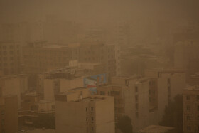 کاهش دید افقی شهرهای خوزستان در پی وقوع گرد و غبار