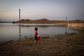 زیر آب رفتن روستاهای پرنوشته و تلخاب بعد از آبگیری سد گتوند