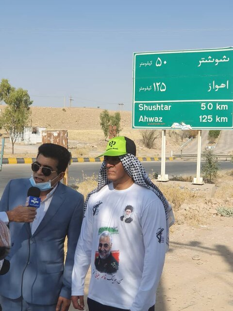 ورزشکار خوزستانی مسافت مسجدسلیمان تا تهران را پیاده‌روی می‌کند