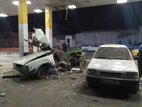 انفجار خودرو حین سوخت‌گیری در اهواز