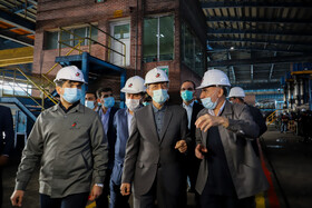 بازدید رئیس بنیاد مستضعفان از شرکت فولاد کاوه اروند