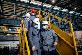 بازدید رئیس بنیاد مستضعفان از شرکت فولاد کاوه اروند