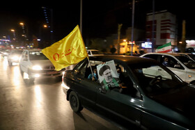 جشن پیروزی ابراهیم رئیسی در انتخابات ریاست جمهوری - اهواز