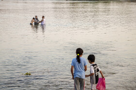 شنا در رودخانه «دز» -دزفول