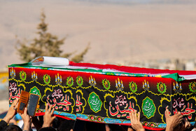 خاکسپاری پیکر "علی لندی" نوجوان فداکار ایذه‌ای