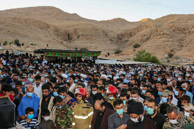 خاکسپاری پیکر "علی لندی" نوجوان فداکار ایذه‌ای