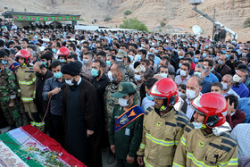 خاکسپاری پیکر "علی لندی" نوجوان فداکار ایذه‌ای