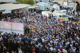 خاکسپاری پیکر "علی لندی" نوجوان فداکار ایذه‌ای