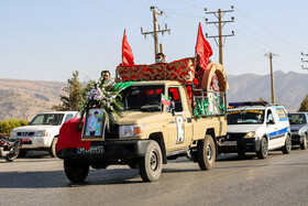 خاکسپاری پیکر "علی لندی" نوجوان فداکار ایذه‌ای