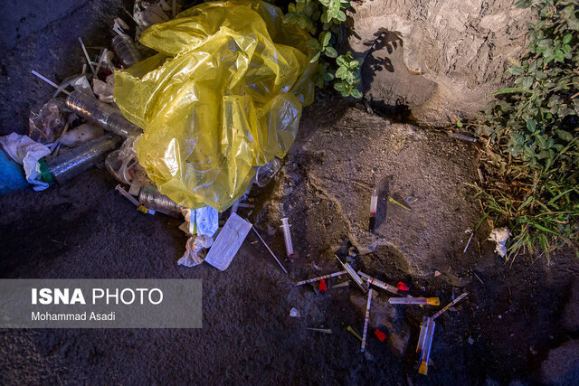 عکس از آرشیو پیگیری رهاسازی پسماند عفونی در یکی از محلات اهواز