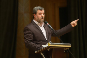 سخنرانی جمال عالمینیسی فرماندار پیشین اهواز در مراسم تودیع و معارفه فرماندار اهواز