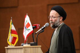 سخنرانی حجت‌الاسلام سید محسن شفیعی مسئول دفتر نمایندگی ولی فقیه در دانشگاه های خوزستان در دیدار دانشجویان با استاندار خوزستان