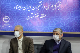 حضور استاندار خوزستان در غرفه سازمان جهاد دانشگاهی خوزستان در  نمایشگاه دستاوردهای پژوهشی و فناوری