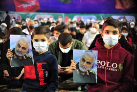 مراسم سالگرد شهید سلیمانی در مصلی اهواز