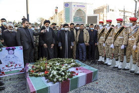 تشییع و تدفین پیکر ۳ شهید دفاع مقدس در اهواز