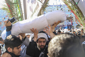 تشییع و تدفین پیکر ۳ شهید دفاع مقدس در اهواز