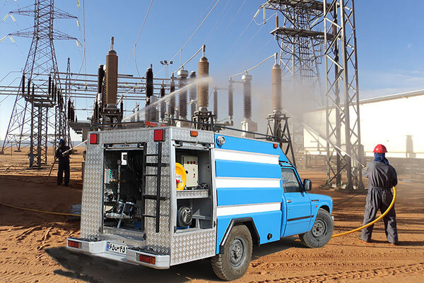 شستشوی تجهیزات پست‌های برق فوق توزیع شمال شرق خوزستان