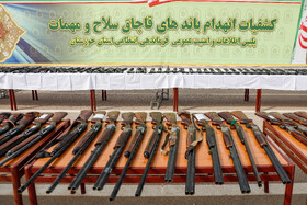رونمایی از کشفیات سلاح غیرمجاز و مواد مخدر فرماندهی انتظامی استان خوزستان