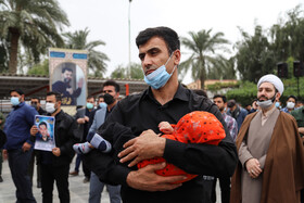 مراسم استقبال از پیکر شهید مدافع حرم پاسدار "احسان کربلایی‌پور" در اهواز