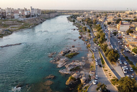 مسافران نوروزی در کنار رودخانه دز-دزفول