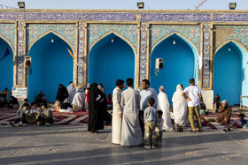 مسافران نوروزی در  حرم حضرت دانیال نبی(ع)