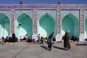 مسافران نوروزی در  حرم حضرت دانیال نبی(ع)