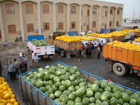 صادرات۱۱هزار تن محصول کشاورزی از مرز شلمچه به عراق