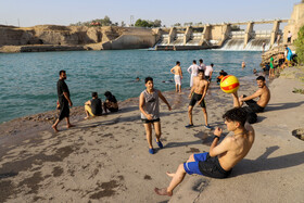 شنا در رودخانه «دز»
