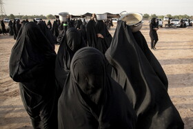 مراسم نمادین خاکسپاری شهدای کربلا - حمیدیه