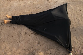 مراسم نمادین خاکسپاری شهدای کربلا - حمیدیه