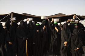 مراسم نمادین خاکسپاری شهدای کربلا - حمیدیه