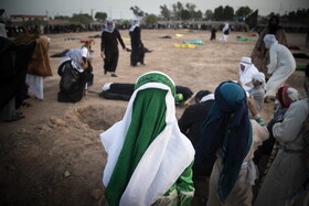 مراسم نمادین خاکسپاری شهدای کربلا - حمیدیه