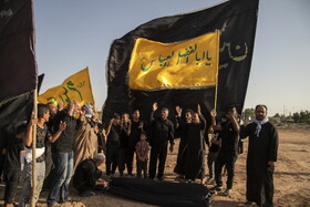 مراسم نمادین خاکسپاری شهدای کربلا - حمیدیه