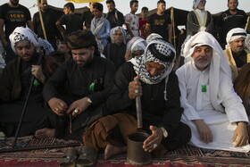 مراسم نمادین خاکسپاری شهدای کربلا - حمیدیه