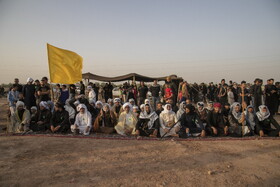 مراسم نمادین خاکسپاری شهدای کربلا - حمیدیه